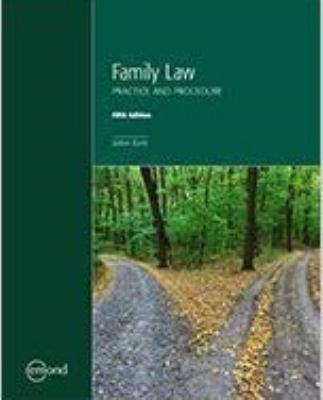 FAMILY LAW: PRACTICE AND PROCEDURE, 5TH EDITION 1772552690 Book Cover