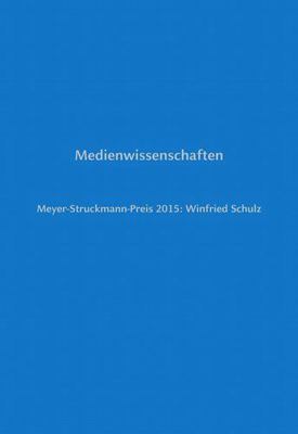 Medienwissenschaften: Meyer-Struckmann-Preis 20... [German] 3957580277 Book Cover