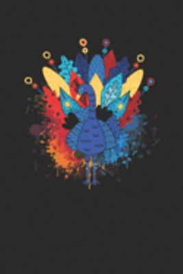 Colorful Peacock: Peacocks Notebook, Dotted Bullet (6" x 9" - 120 pages) ~ Animal Themed Notebook for Daily Journal, Diary, and Gift