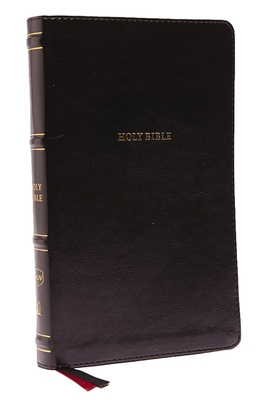 Nkjv, Thinline Bible, Leathersoft, Black, Red L... 0785234438 Book Cover