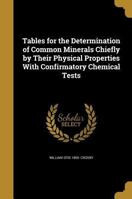 Tables for the Determination of Common Minerals... 1373073101 Book Cover