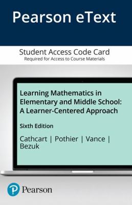 Learning Mathematics in Elementary and Middle S... 0133824691 Book Cover