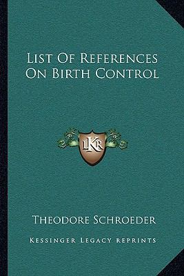 List Of References On Birth Control 1163076198 Book Cover