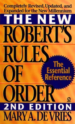 The New Robert's Rules of Order: Completely Rev... 0451195175 Book Cover