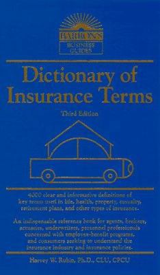 Dictionary of Insurance Terms 0812033795 Book Cover