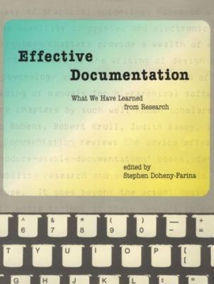 Effective Documentation: What We Have Learned f... 0262040980 Book Cover