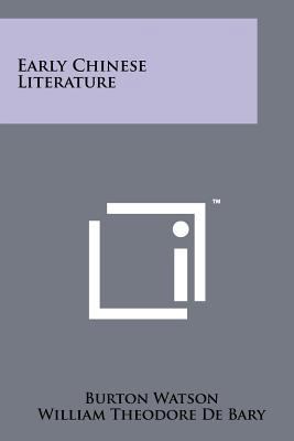 Early Chinese Literature 1258182297 Book Cover