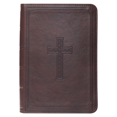 KJV Compact Large Print Lux-Leather DK Brown [Large Print] 1432119567 Book Cover