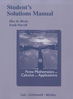 Student Solutions Manual for Finite Mathematics... 0321746236 Book Cover