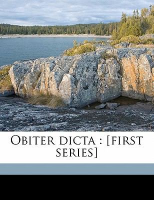 Obiter Dicta: [first Series] 1177854619 Book Cover