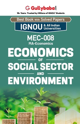 MEC-08 Economics of Social Sector and Environment 9381066663 Book Cover