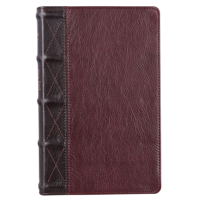 KJV Giant Print Bible Two-Tone Brown/Burgundy F... [Large Print] 1432133918 Book Cover