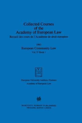 Collected Courses of the Academy of European La... 904110089X Book Cover