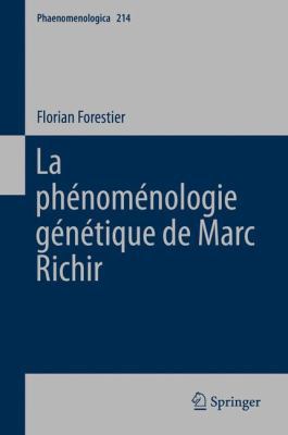 La Phénoménologie Génétique de Marc Richir [French] 3319100254 Book Cover