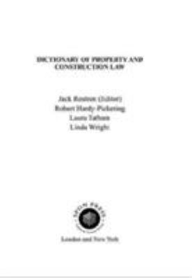 Dictionary of Property and Construction Law 0419261109 Book Cover