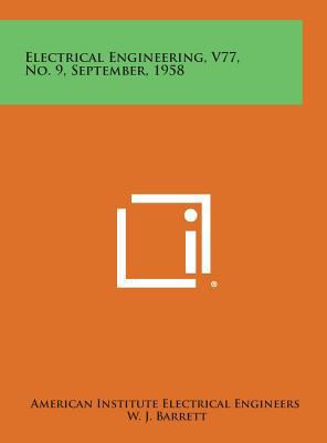 Electrical Engineering, V77, No. 9, September, ... 1258754371 Book Cover