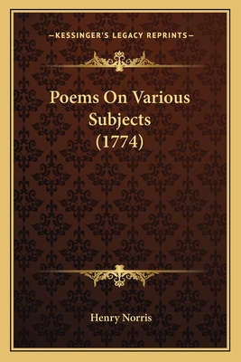 Poems On Various Subjects (1774) 1163889423 Book Cover