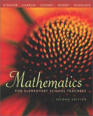 Mathematics for Elementary School Teachers 0201699516 Book Cover