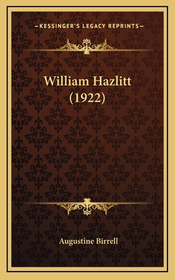 William Hazlitt (1922) 1164286455 Book Cover