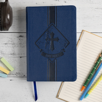 KJV Kids Bible, Royal Blue Leathertouch 1462762298 Book Cover