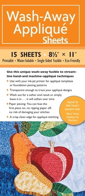 Wash-Away Appliqué Sheets: 15 Sheets - 8 1/2 X ... 1571209190 Book Cover