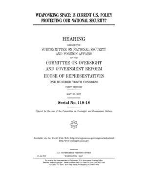 Weaponizing space: is current U.S. policy prote... 1677532513 Book Cover