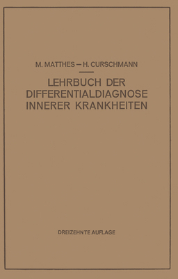 Lehrbuch Der Differentialdiagnose Innerer Krank... [German] 3642873049 Book Cover