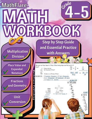 MathFlare - Math Workbook 4th and 5th Grade: Ma... B0D217WWXB Book Cover