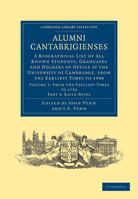 Alumni Cantabrigienses - Volume 1 1108036090 Book Cover