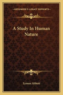 A Study In Human Nature 1163227277 Book Cover