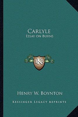 Carlyle: Essay on Burns 1162749091 Book Cover