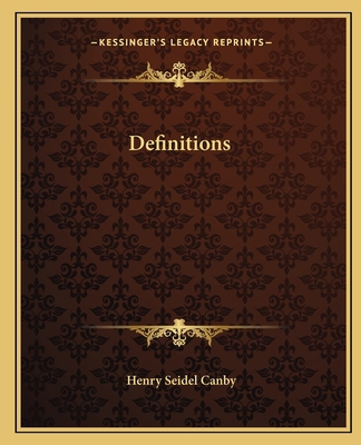 Definitions 1162659556 Book Cover