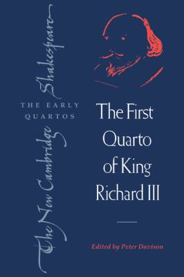 The First Quarto of King Richard III 0521042070 Book Cover