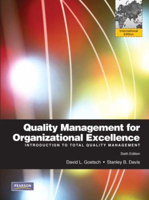 Quality Management for Organizational Excellence 0138003548 Book Cover