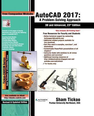 AutoCAD 2017: A Problem-Solving Approach, 3D an... 1942689330 Book Cover