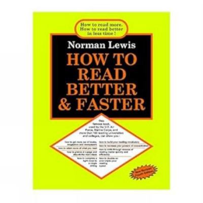 How to Read Better & Faster 8183070760 Book Cover