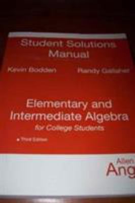 Student Solutions Manual for Elementary and Int... 0136149464 Book Cover