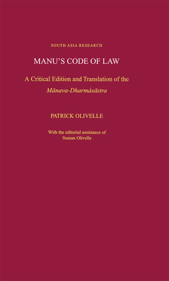 Manu's Code of Law: A Critical Edition and Tran... 0195171462 Book Cover