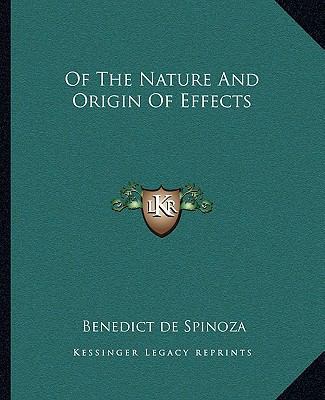 Of The Nature And Origin Of Effects 1162904615 Book Cover