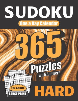 Sudoku One a Day Calendar for Adults: Hard: 365... B08RH2C5DY Book Cover