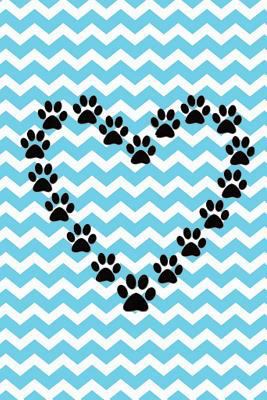 Paw Print Heart: Chevron Design 1795739029 Book Cover