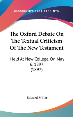 The Oxford Debate on the Textual Criticism of t... 1161983899 Book Cover