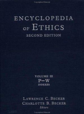 Encyclopedia of Ethics 0415936748 Book Cover