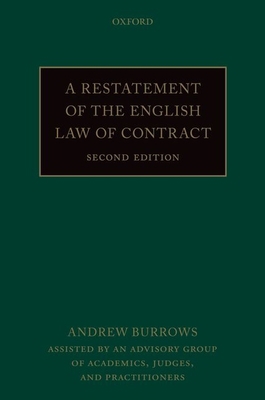 A Restatement of the English Law of Contract 0198869851 Book Cover