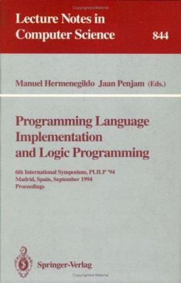 Programming Language Implementation and Logic P... 3540584021 Book Cover