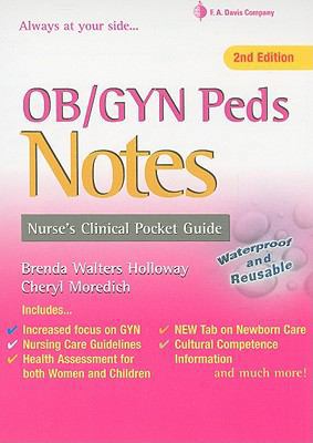 OB/ GYN Peds Notes: Nurse's Clinical Pocket Guide B0073XUBJ2 Book Cover