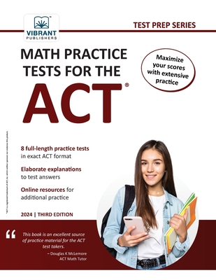 Math Practice Tests for the ACT B0CGX12W9M Book Cover