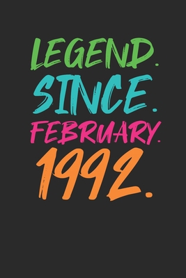 Legend Since February 1992: Happy Birthday Gift Idea for Boys And Girls - Graph Paper Notebook / Journal (6" X 9" - 5 Squares per inch - 120 Pages)
