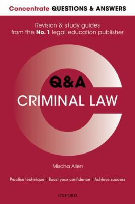 Concentrate Questions and Answers Criminal Law:... 0198745206 Book Cover