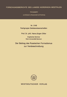 Der Beitrag des Russischen Formalismus zur Vers... [German] 353103149X Book Cover